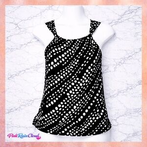 The Limited Y2K Black White Polka Dot Crossback Tank Top Women’s XS